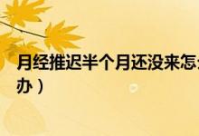 月經(jīng)推遲半個(gè)月還沒(méi)來(lái)怎么辦（月經(jīng)推遲半個(gè)月還沒(méi)來(lái)怎么辦）