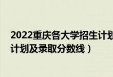 2022重慶各大學(xué)招生計劃（2022年雙一流大學(xué)在重慶招生計劃及錄取分?jǐn)?shù)線）