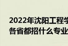 2022年沈陽(yáng)工程學(xué)院招生計(jì)劃及招生人數(shù)（各省都招什么專業(yè)）