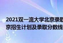 2021雙一流大學北京錄取分數(shù)線（2022年雙一流大學在北京招生計劃及錄取分數(shù)線）