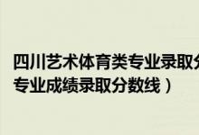 四川藝術(shù)體育類專業(yè)錄取分數(shù)線（2022四川高考藝術(shù)體育類專業(yè)成績錄取分數(shù)線）