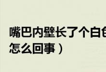 嘴巴內(nèi)壁長(zhǎng)了個(gè)白色泡泡（嘴巴里長(zhǎng)白色泡泡怎么回事）