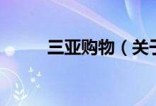 三亞購物（關(guān)于三亞購物的介紹）