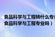 食品科學(xué)與工程轉(zhuǎn)什么專業(yè)比較好（2022年高考440分能讀食品科學(xué)與工程專業(yè)嗎）