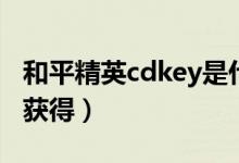 和平精英cdkey是什么（和平精英cdkey怎么獲得）