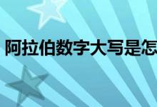 阿拉伯?dāng)?shù)字大寫(xiě)是怎么寫(xiě)（阿拉伯?dāng)?shù)字大寫(xiě)）