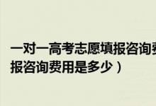 一對一高考志愿填報咨詢費(fèi)用標(biāo)準(zhǔn)（2022高考一對一志愿填報咨詢費(fèi)用是多少）