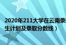 2020年211大學(xué)在云南錄取分?jǐn)?shù)（2022年211大學(xué)在云南招生計(jì)劃及錄取分?jǐn)?shù)線）