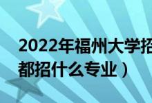 2022年福州大學(xué)招生計劃及招生人數(shù)（各省都招什么專業(yè)）