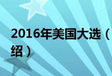 2016年美國(guó)大選（關(guān)于2016年美國(guó)大選的介紹）