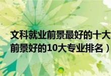 文科就業(yè)前景最好的十大專業(yè)2022（2022高考法學(xué)類就業(yè)前景好的10大專業(yè)排名）