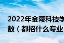 2022年金陵科技學(xué)院各省招生計劃及招生人數(shù)（都招什么專業(yè)）