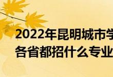 2022年昆明城市學(xué)院招生計(jì)劃及招生人數(shù)（各省都招什么專(zhuān)業(yè)）