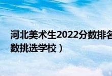 河北美術(shù)生2022分數(shù)排名表（2022高考美術(shù)生如何根據(jù)分數(shù)挑選學校）