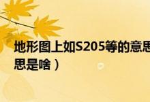 地形圖上如S205等的意思是什么（地形圖上如S205等的意思是啥）