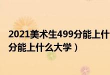 2021美術(shù)生499分能上什么大學(xué)（2022年美術(shù)生500到600分能上什么大學(xué)）