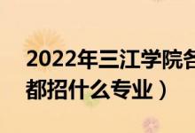 2022年三江學(xué)院各省招生計(jì)劃及招生人數(shù)（都招什么專業(yè)）
