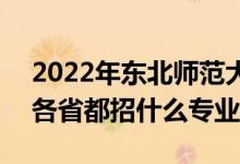 2022年東北師范大學(xué)招生計(jì)劃及招生人數(shù)（各省都招什么專業(yè)）