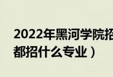 2022年黑河學(xué)院招生計(jì)劃及招生人數(shù)（各省都招什么專(zhuān)業(yè)）