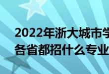 2022年浙大城市學(xué)院招生計(jì)劃及招生人數(shù)（各省都招什么專業(yè)）