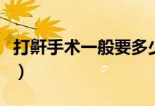 打鼾手術(shù)一般要多少錢(qián)（打鼾手術(shù)一般多少錢(qián)）