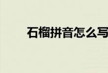石榴拼音怎么寫（石榴拼音是什么）