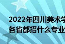 2022年四川美術(shù)學(xué)院招生計劃及招生人數(shù)（各省都招什么專業(yè)）