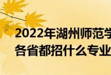 2022年湖州師范學院招生計劃及招生人數(shù)（各省都招什么專業(yè)）