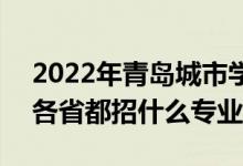 2022年青島城市學(xué)院招生計(jì)劃及招生人數(shù)（各省都招什么專業(yè)）