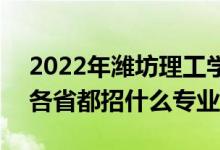 2022年濰坊理工學(xué)院招生計(jì)劃及招生人數(shù)(各省都招什么專(zhuān)業(yè))