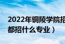 2022年銅陵學(xué)院招生計(jì)劃及招生人數(shù)（各省都招什么專業(yè)）