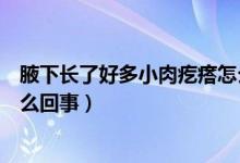 腋下長了好多小肉疙瘩怎么回事（腋下長了一個小肉疙瘩怎么回事）