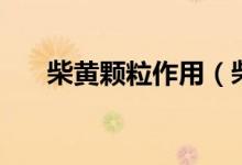 柴黃顆粒作用（柴黃顆粒作用與功效）