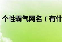 個性霸氣網(wǎng)名（有什么比較霸氣個性的網(wǎng)名）