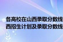 各高校在山西錄取分數(shù)線2020（2022年全國各大高校在山西招生計劃及錄取分數(shù)線）