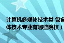 計(jì)算機(jī)多媒體技術(shù)類(lèi) 包含專(zhuān)業(yè)（2022全國(guó)開(kāi)設(shè)計(jì)算機(jī)多媒體技術(shù)專(zhuān)業(yè)有哪些院校）