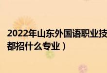 2022年山東外國語職業(yè)技術(shù)大學(xué)招生計(jì)劃及招生人數(shù)（各省都招什么專業(yè)）