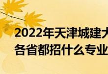 2022年天津城建大學招生計劃及招生人數(shù)（各省都招什么專業(yè)）