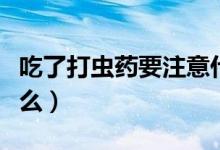 吃了打蟲藥要注意什么（吃了打蟲藥要注意什么）