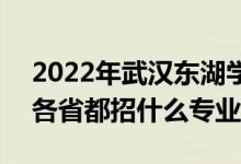 2022年武漢東湖學(xué)院招生計(jì)劃及招生人數(shù)（各省都招什么專(zhuān)業(yè)）