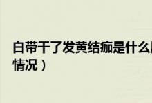 白帶干了發(fā)黃結(jié)痂是什么原因（白帶干了就發(fā)黃結(jié)痂是什么情況）