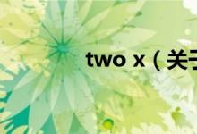 two x（關(guān)于two x的介紹）