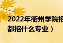 2022年衢州學(xué)院招生計(jì)劃及招生人數(shù)（各省都招什么專業(yè)）