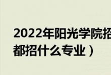 2022年陽光學(xué)院招生計劃及招生人數(shù)（各省都招什么專業(yè)）