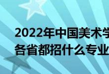 2022年中國美術(shù)學(xué)院招生計(jì)劃及招生人數(shù)（各省都招什么專業(yè)）