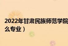 2022年甘肅民族師范學(xué)院招生計(jì)劃及招生人數(shù)（各省都招什么專(zhuān)業(yè)）