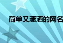 簡單又瀟灑的網(wǎng)名（高傲霸氣瀟灑網(wǎng)名）