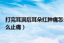 打完耳洞后耳朵紅腫痛怎么消炎(打耳洞后耳朵紅腫疼痛怎么止痛)