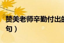 贊美老師辛勤付出的句子（感謝老師的經(jīng)典詩(shī)句）