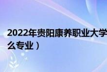 2022年貴陽康養(yǎng)職業(yè)大學(xué)招生計(jì)劃及招生人數(shù)（各省都招什么專業(yè)）
